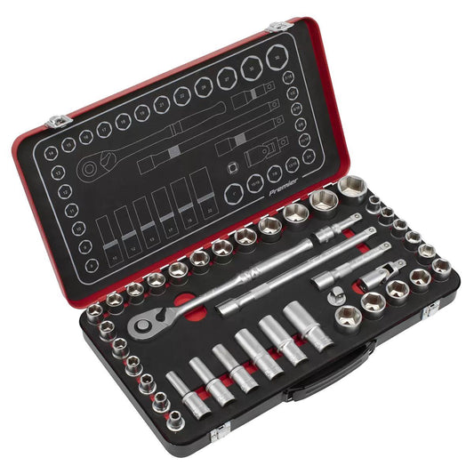 Sealey AK7925 Socket Set 1/2"Sq Drive 40pc Metric/Imperial