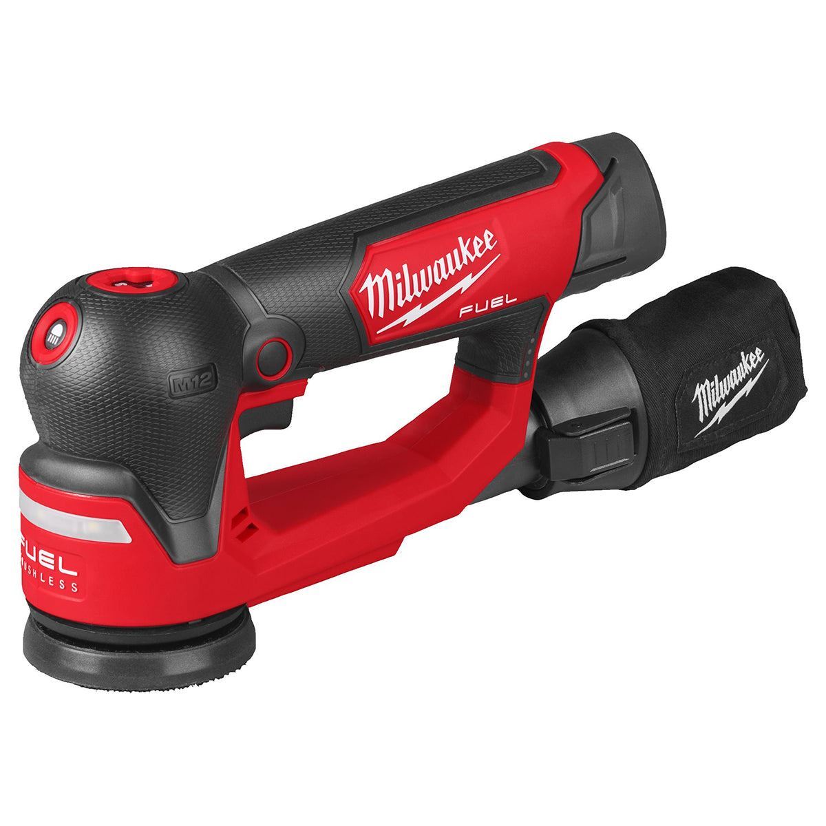 Milwaukee M12FSDR75-202B 12V Brushless 75mm Random Orbit Sander with 2 x 2.0Ah Batteries Charger & Bag 4933498234