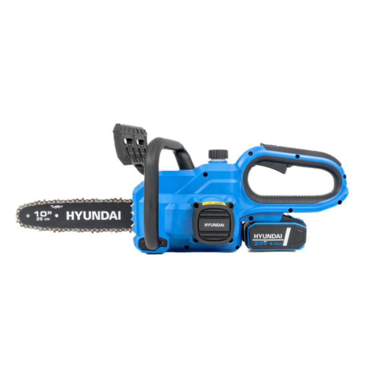 Hyundai HY20CCS10 20V Cordless Chainsaw 25cm 1 X 4Ah Battery and Charger