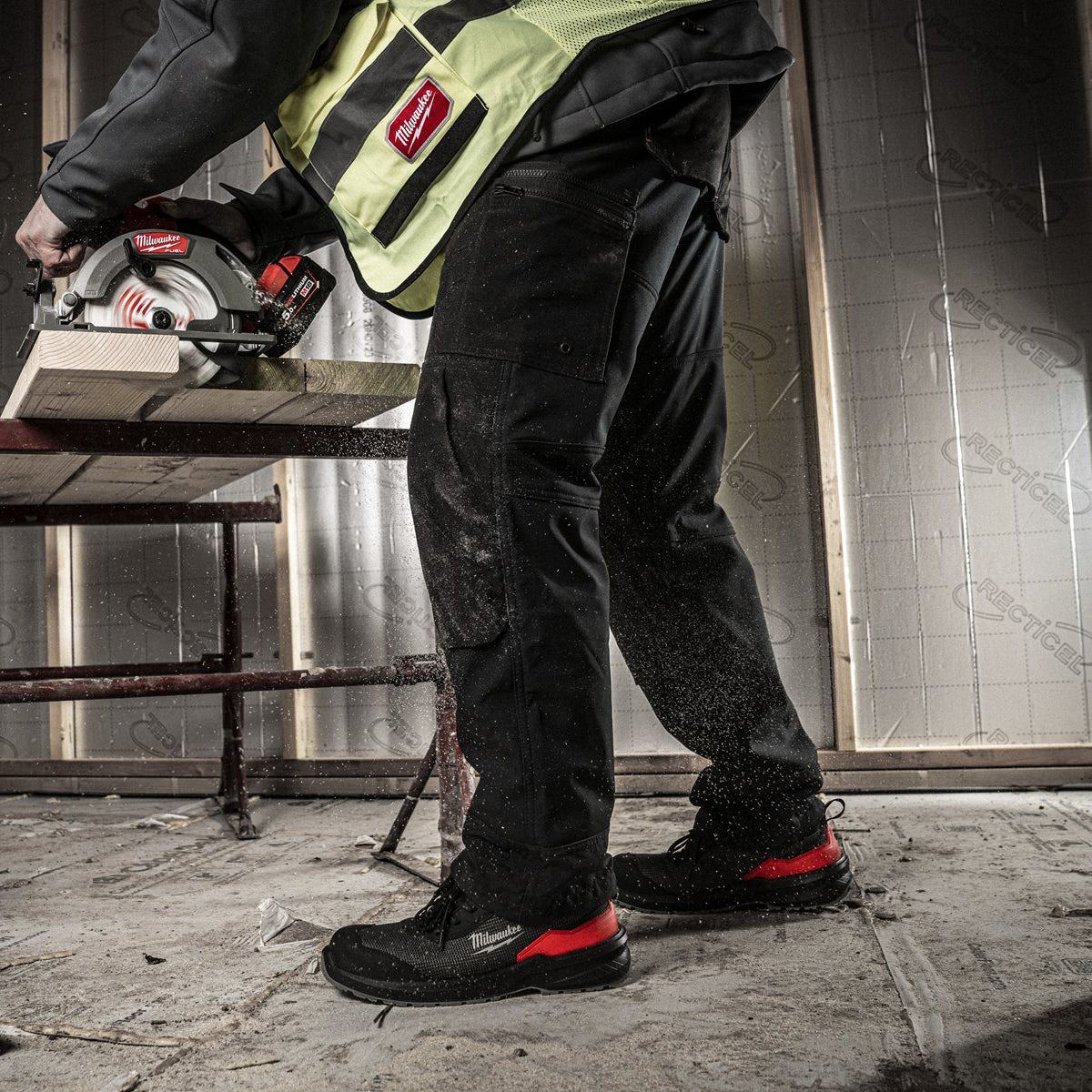 Milwaukee Flextred S1PS Safety Boots Black Size 7 - 4932493706