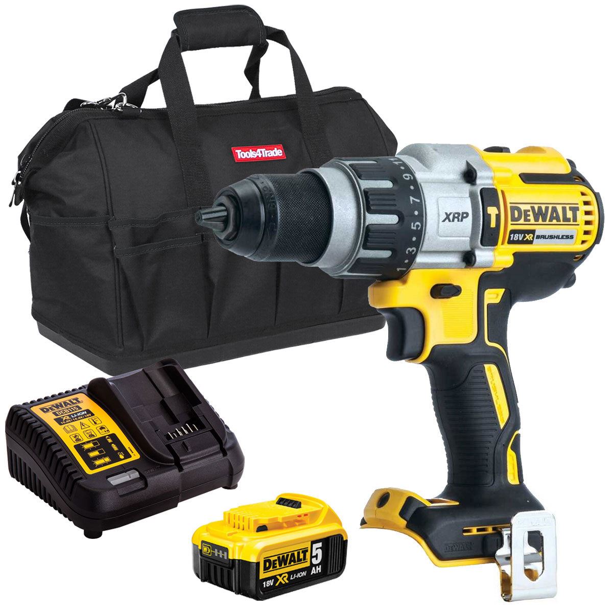 Dewalt DCD996N 18V Brushless Combi Hammer with 1 x 5.0Ah Battery & Charger in Bag
