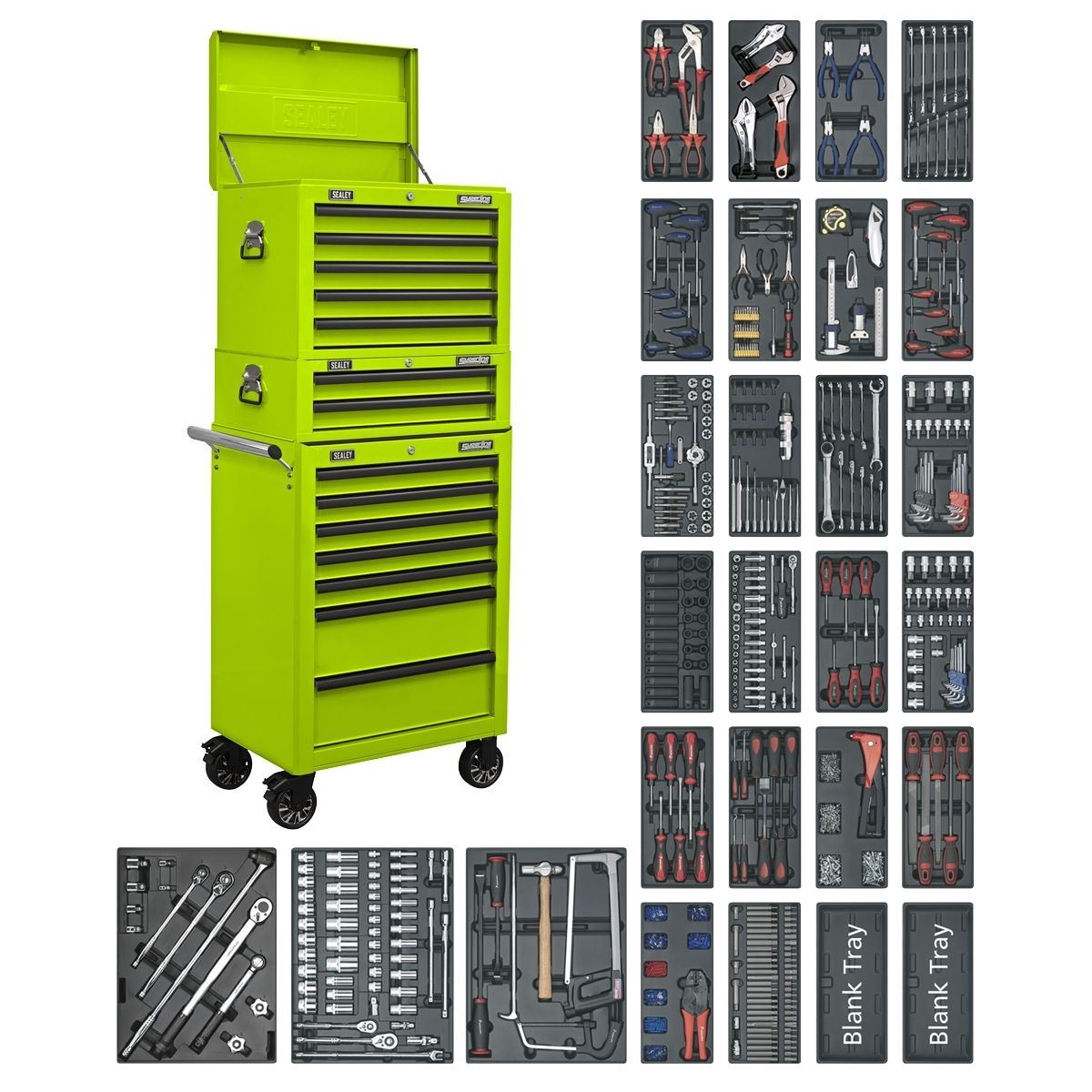 Sealey SPTHVCOMBO1 14 Drawer Tool Chest Combination with 1179pc Tool Kit