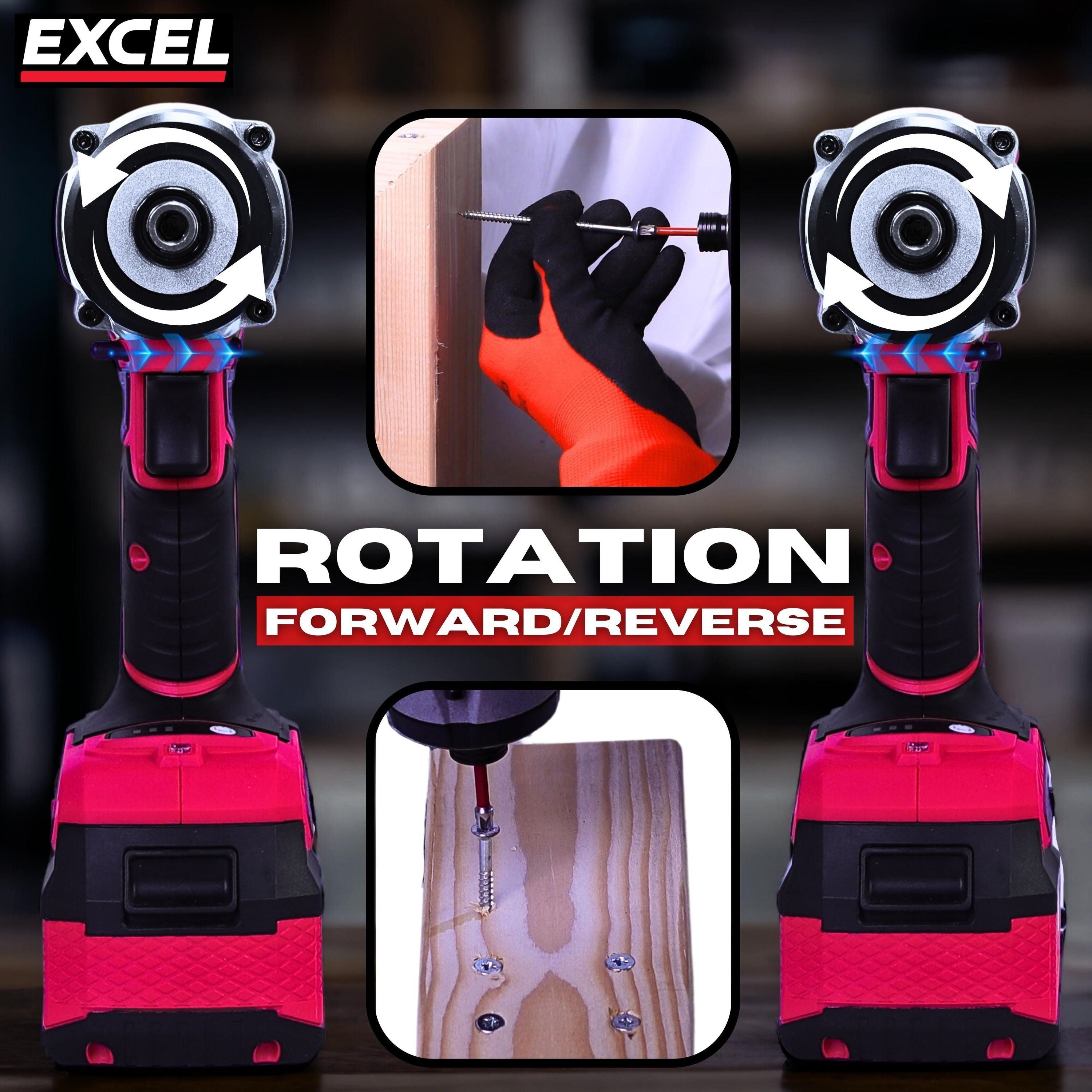 Excel 18V Brushless Impact Driver Body Only (Battery & Charger Not Included)