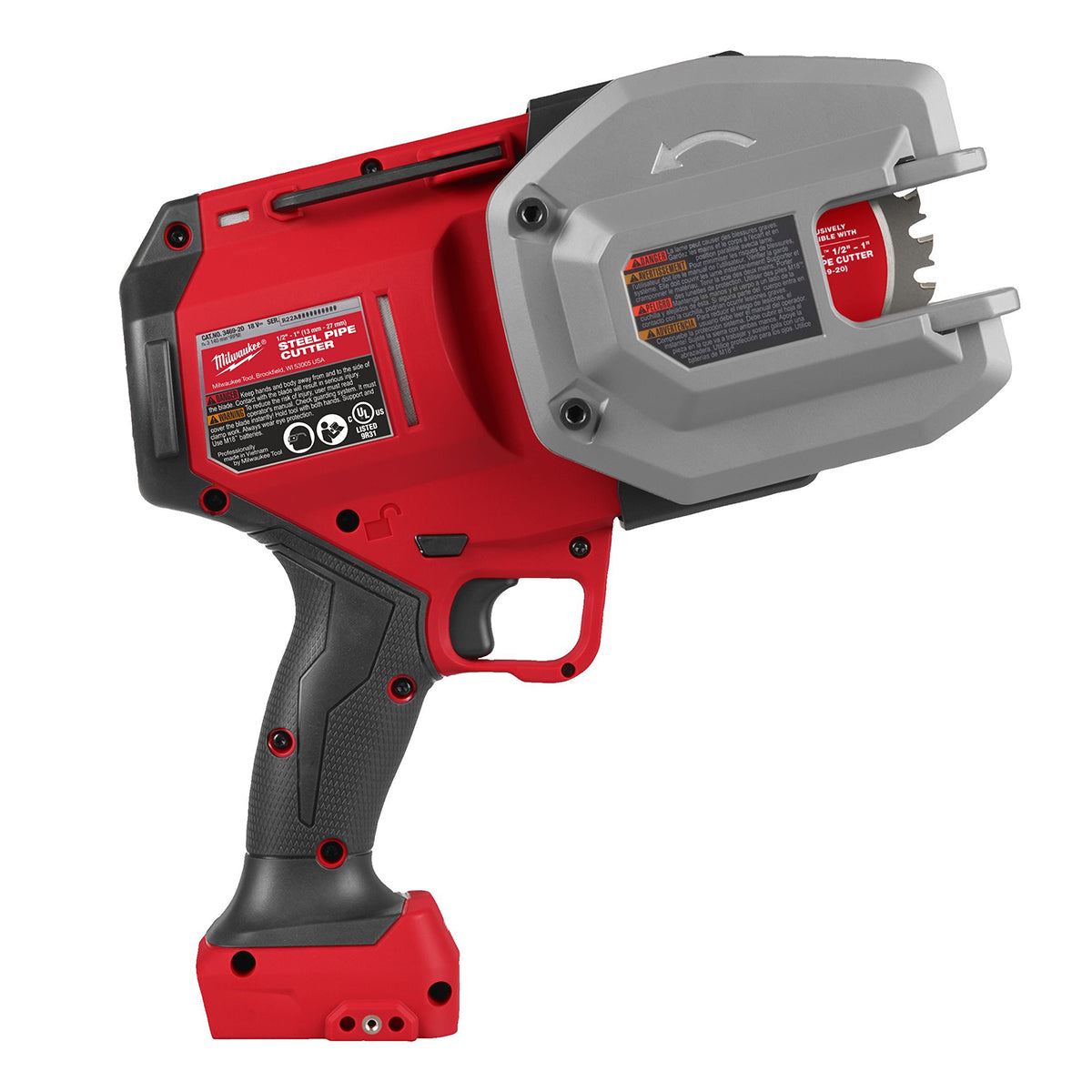 Milwaukee M18FPCS-0 18V M18 FUEL Brushless Steel Pipe Cutter with 1 x 5.0Ah Battery Charger & Bag