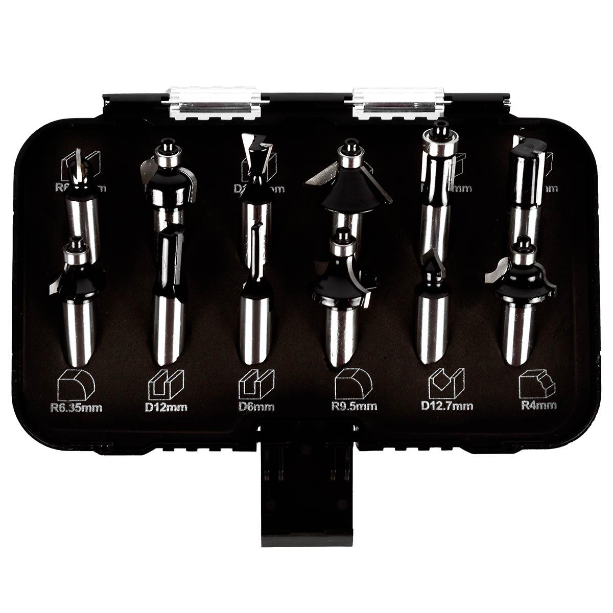 Excel 1/2in Shank TCT Router Cutter Bit 12 Piece Set