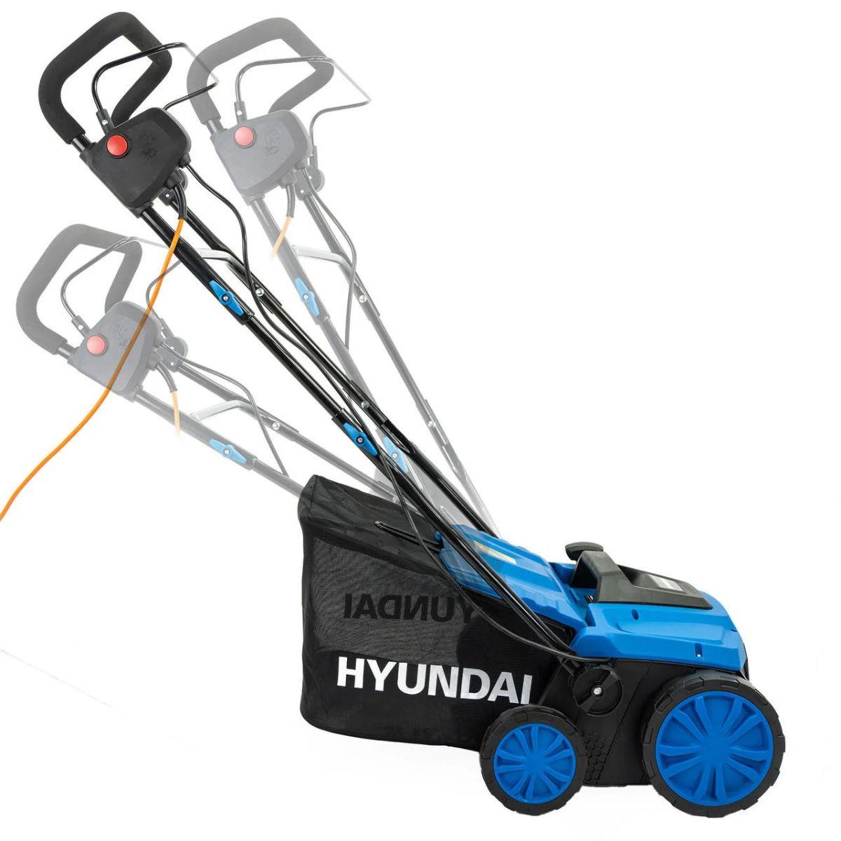 Hyundai HYSC1600E 36cm 2-in-1 Electric Lawn Scarifier and Aerator with 45L Collection Bag