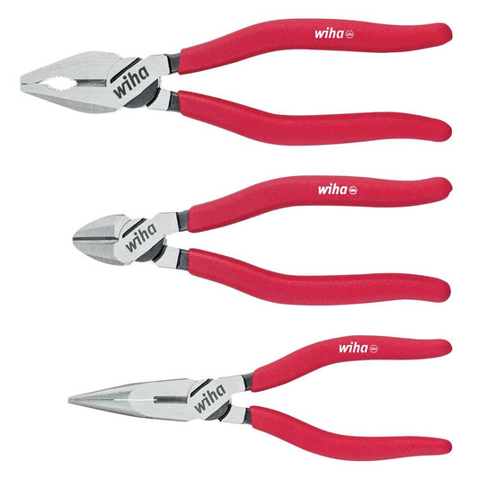 Wiha Combination / Needle Nose / Diagonal Cutters Plier Set Of 3 Piece WHA-26850