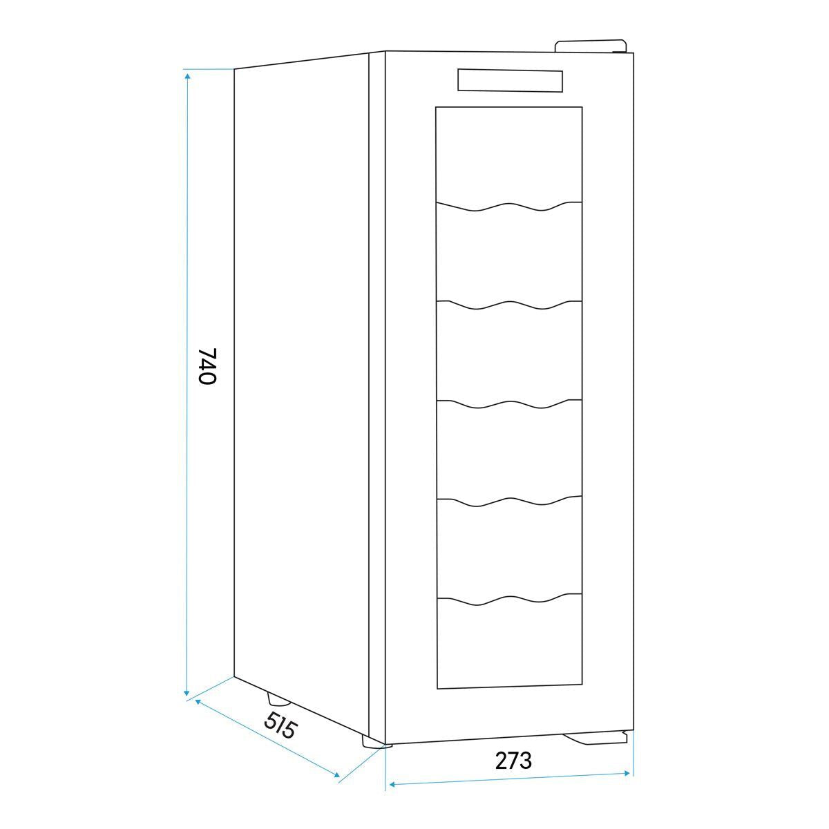 Sealey DH73 Baridi 12 Bottle Fridge & Cooler Black
