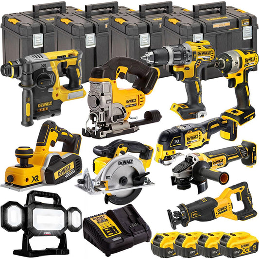 Dewalt DCK665P3T15 18V 10 Piece Power Tool Kit with 4 x 5.0Ah Batteries