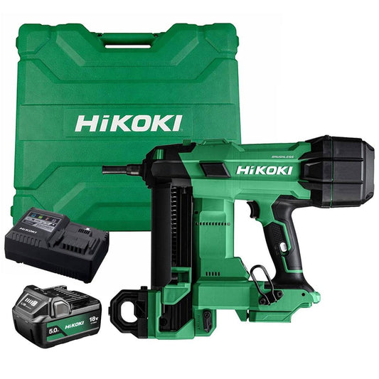 HiKOKI NC1840DAW3Z 18V Concrete Nailer With 1 x 5.0Ah Battery Charger & Case