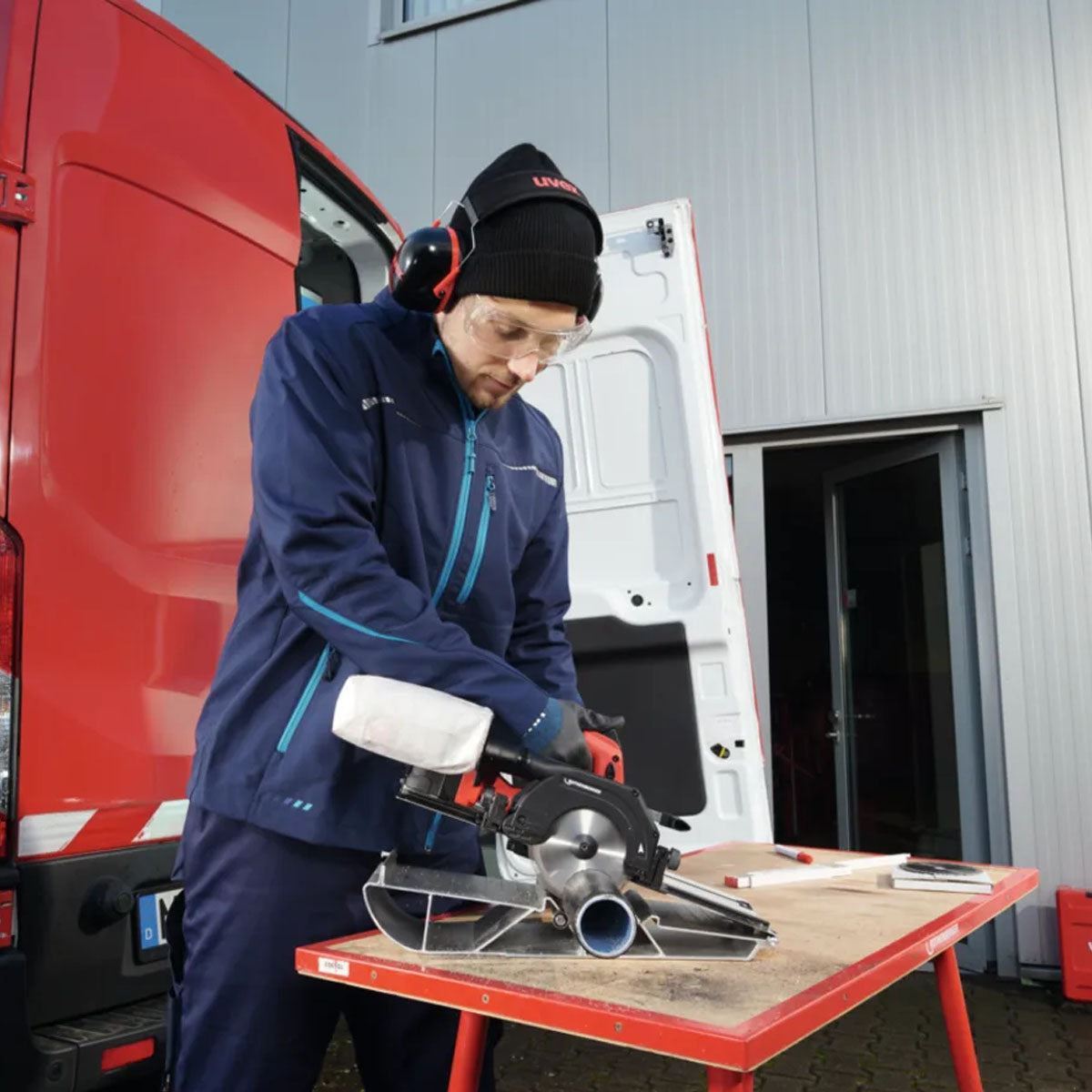 Rothenberger 18V/4Ah Pipecut mini, Duracut Uni saw blade, CAS battery, incl. Charger Cordless pipe saw for cutting 1000003420