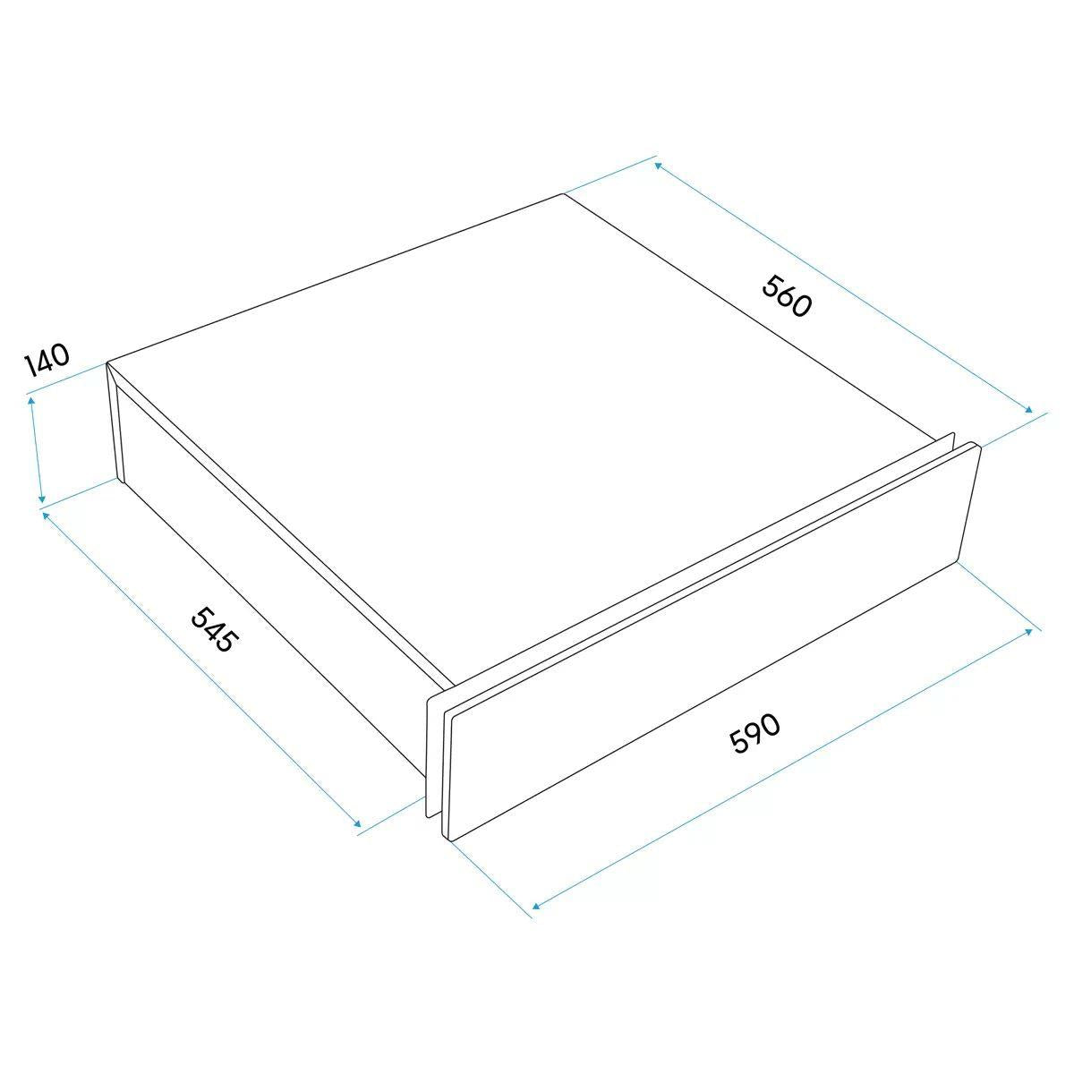 Sealey DH202 Baridi Integrated Warming Drawer 60cm Black Stainless Steel 230V