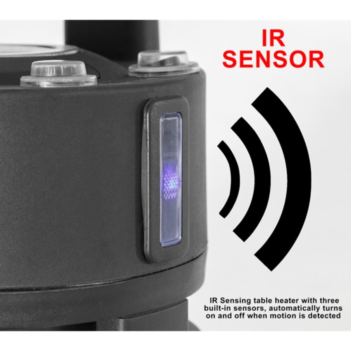 Sealey DG62 Dellonda Bistro Table with 1200W Heater Black/Stainless Steel