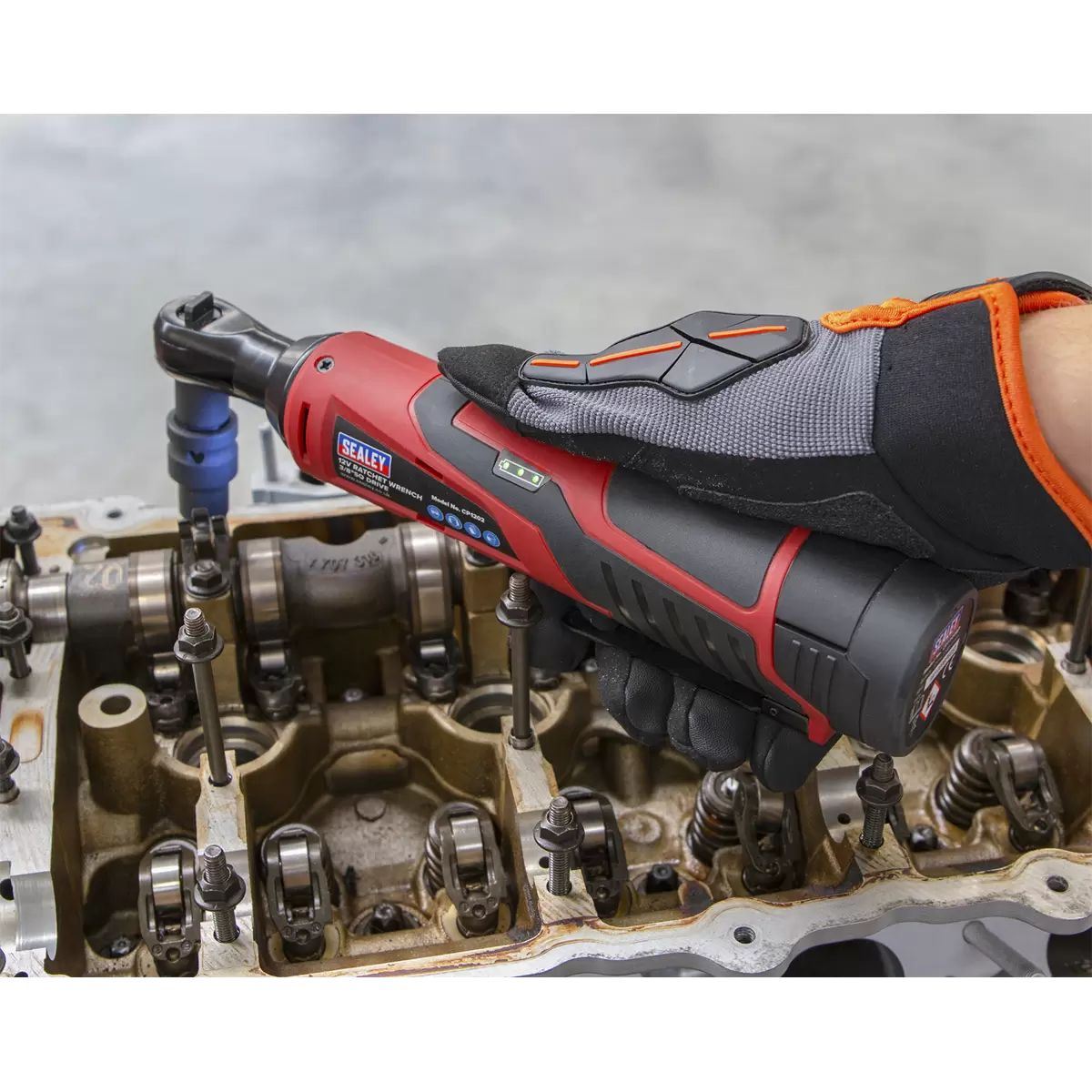 Sealey CP1202KIT 12V Ratchet Wrench Kit 3/8