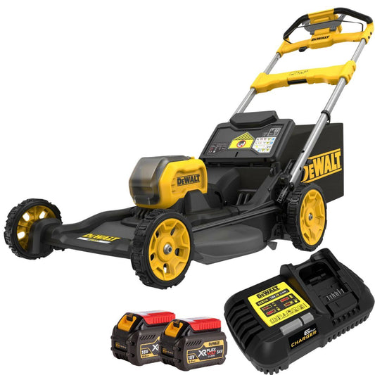 Dewalt DCMWSP550N-XJ 54V XR Flexvolt Brushless 53cm Self-Propelled Lawn Mower with 2 x 6.0Ah Battery & Charger