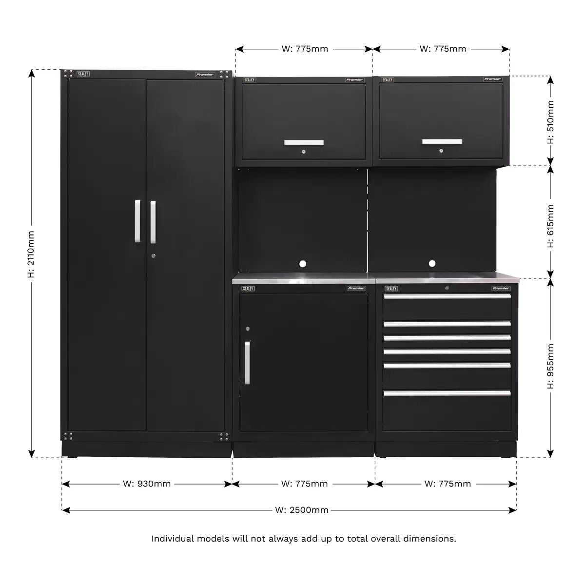 Sealey APMSCOMBO1SS Modular Storage System Combo Stainless Steel Worktop