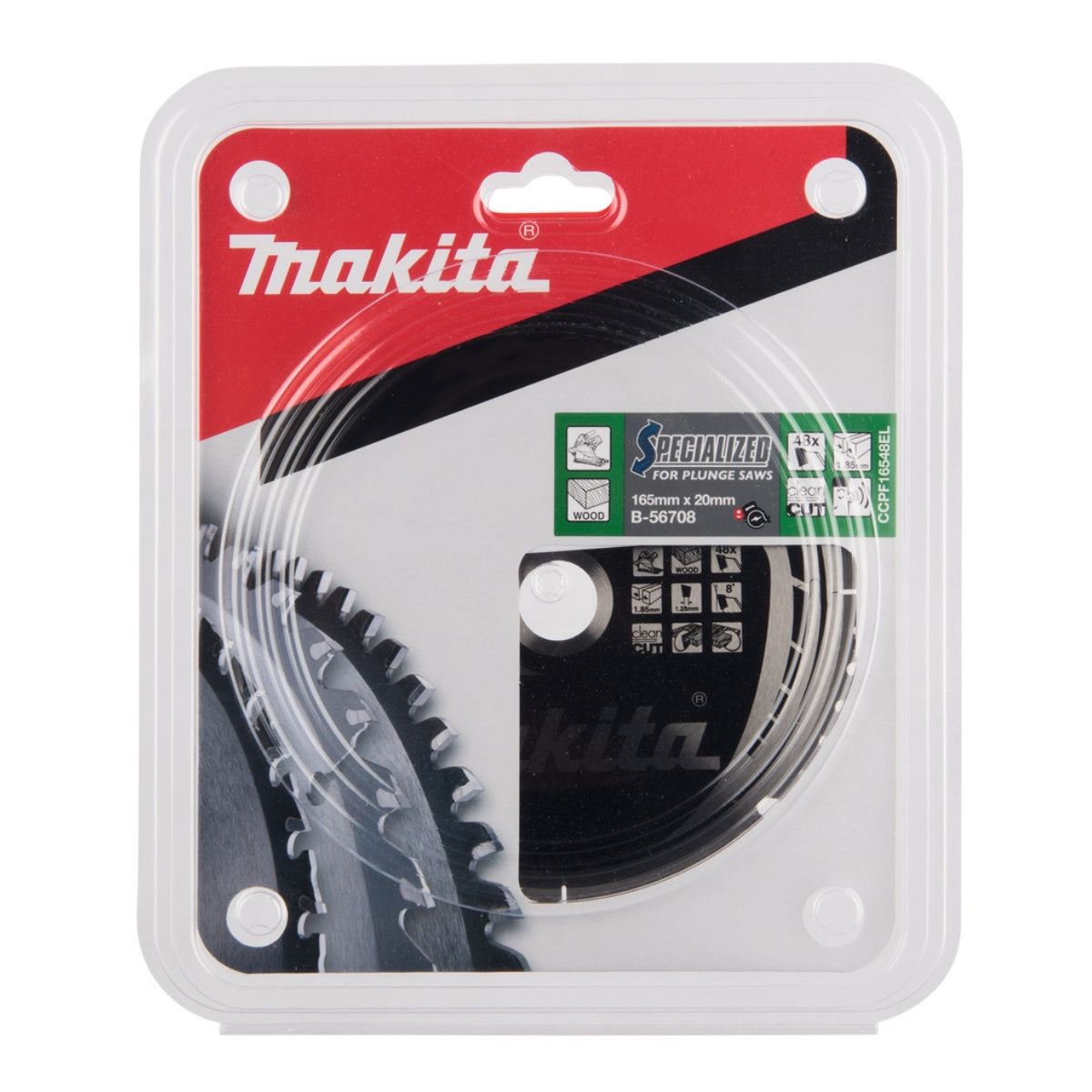 Makita B-56708 165 x 20 mm x 48T T.C.T Specialized Circular Saw Blade For Wood