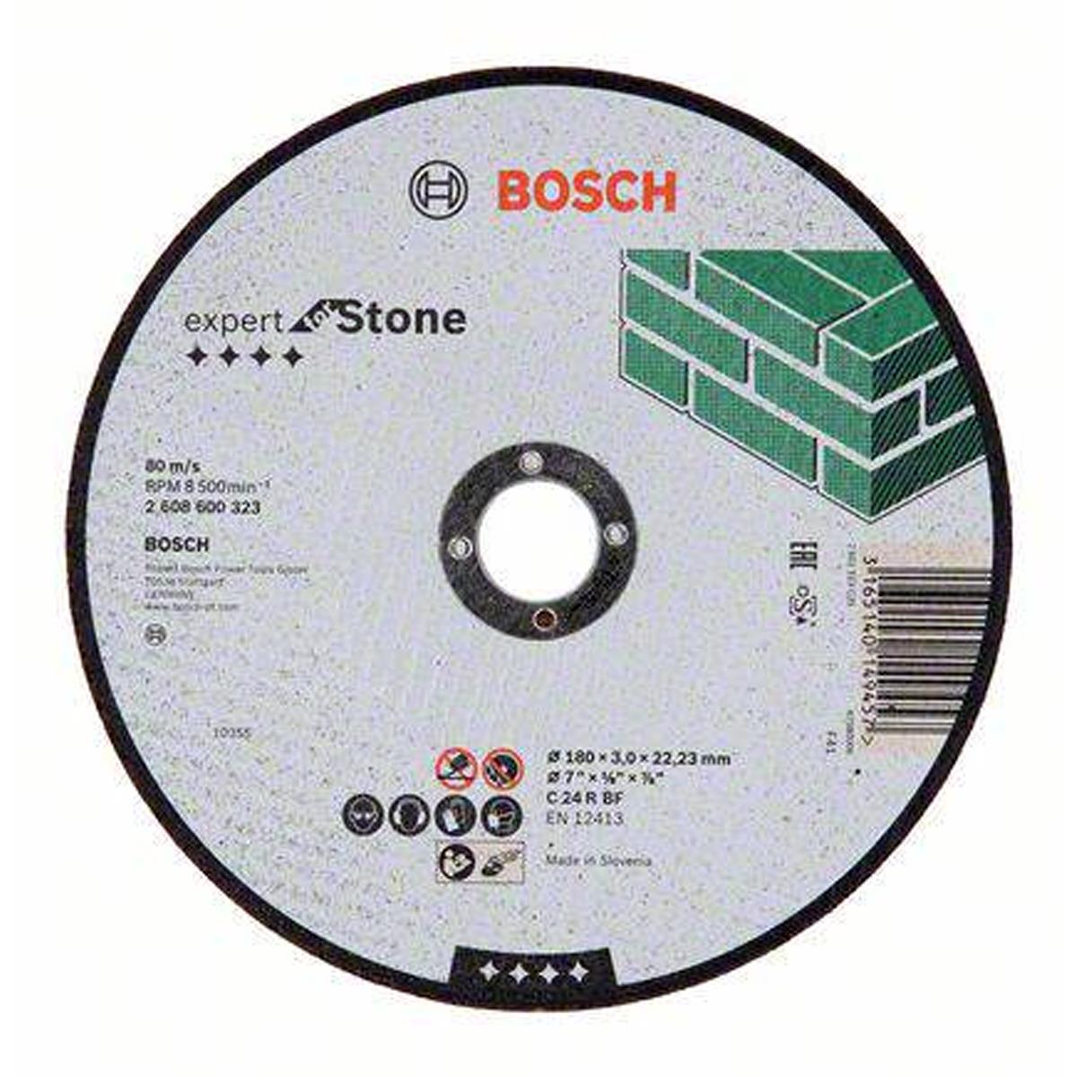 Bosch 180mm Straight Stone Cutting Discs Flat 2608600323