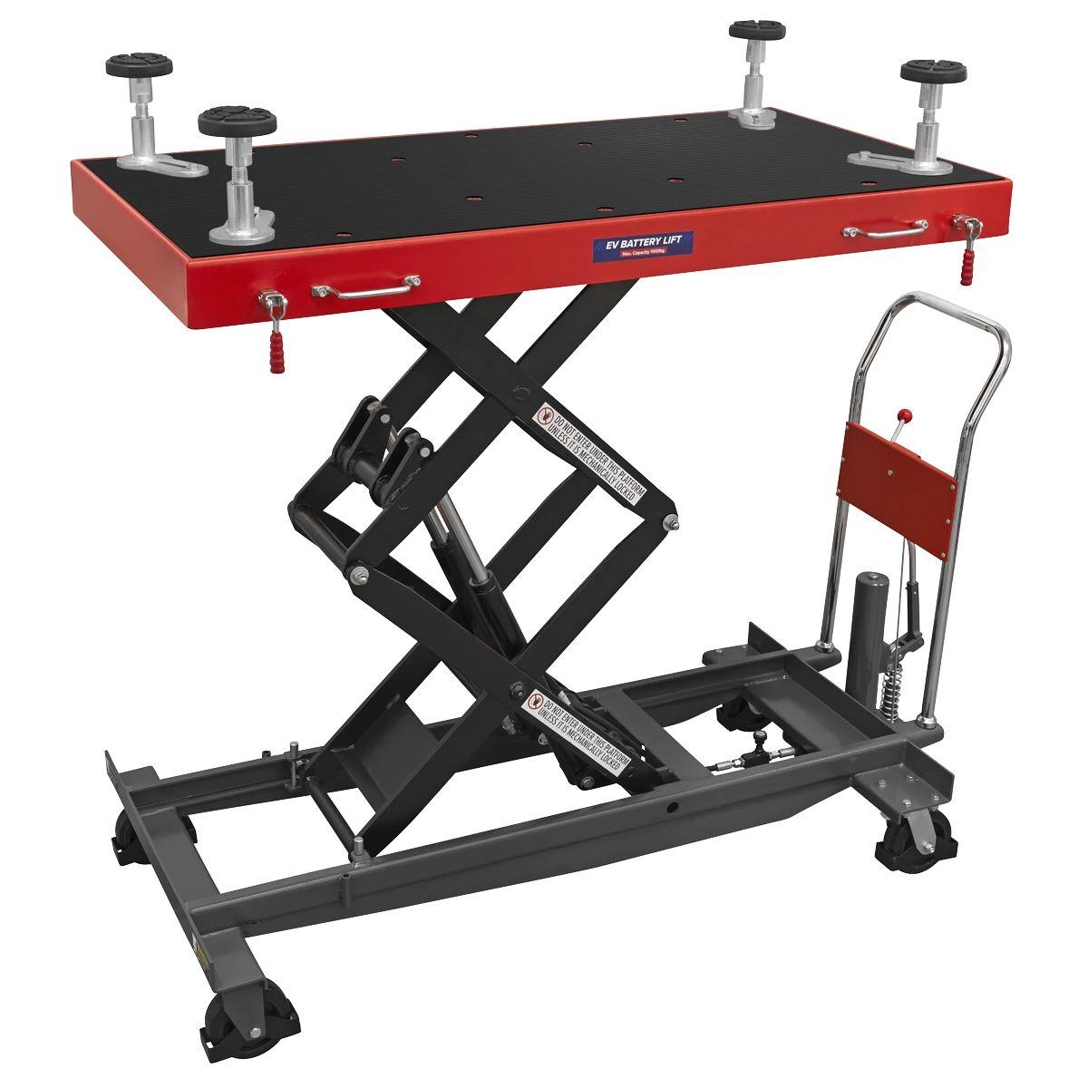Sealey EVBT1000 EV High Lift EV Battery Lift/Hydraulic Platform Truck 1000kg Capacity