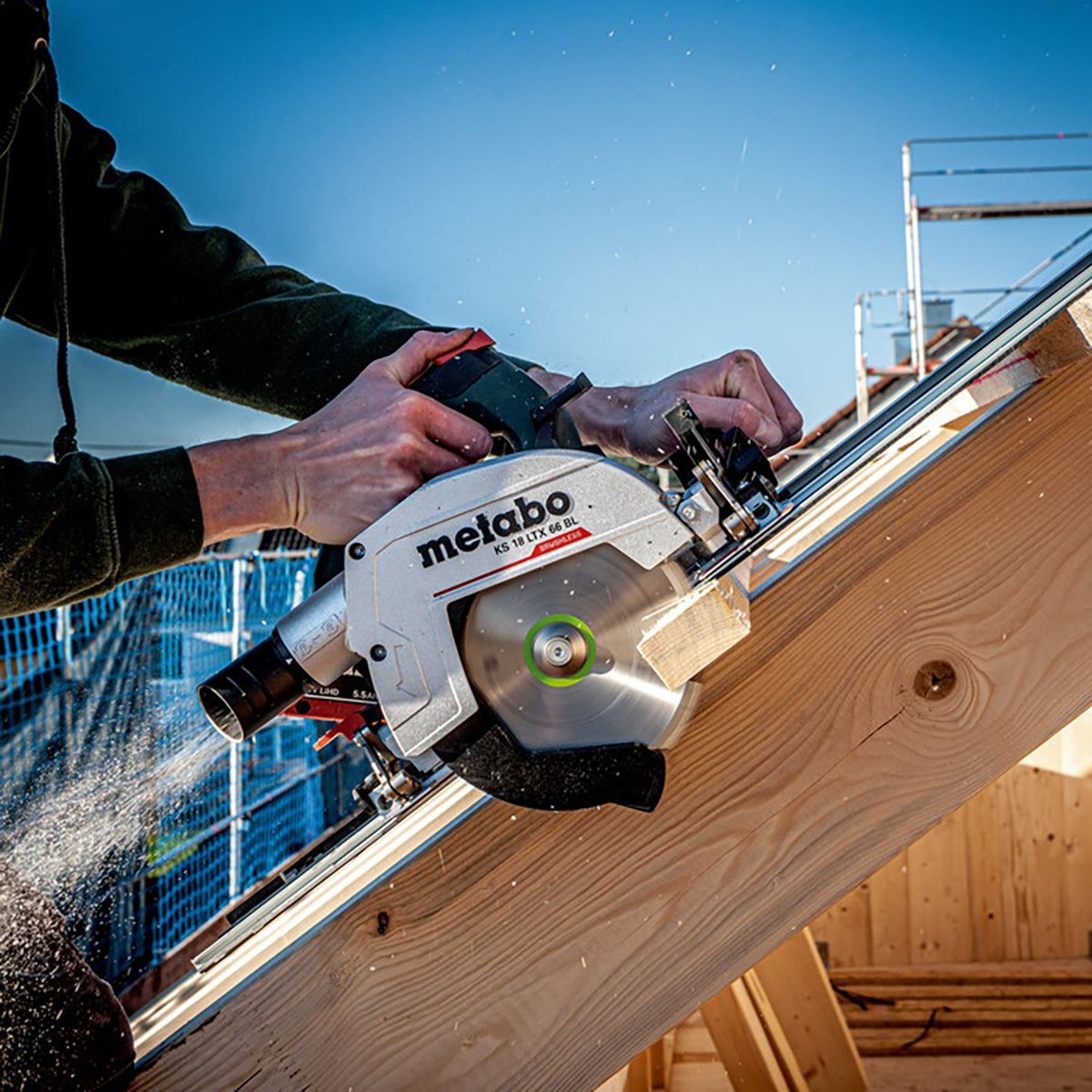 Metabo KS 18 LTX 66 BL 18V Brushless 165mm Circular Saw with 1 x 8.0Ah Battery Charger & Metabox