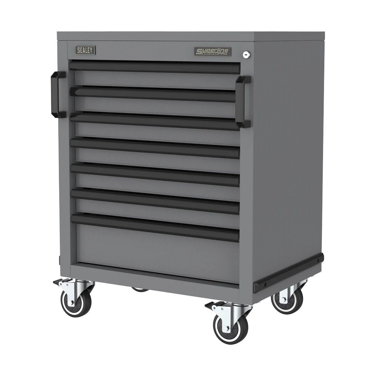 Sealey APMS37BE Superline PRO Black Edition Modular Mobile Cabinet 7 Drawer 646mm