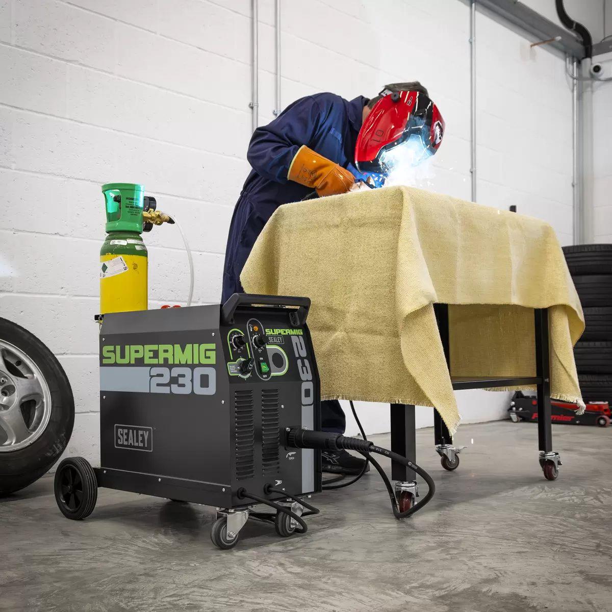 Sealey SUPERMIG230 Professional MIG Welder 230A with Binzel Euro Torch 230V