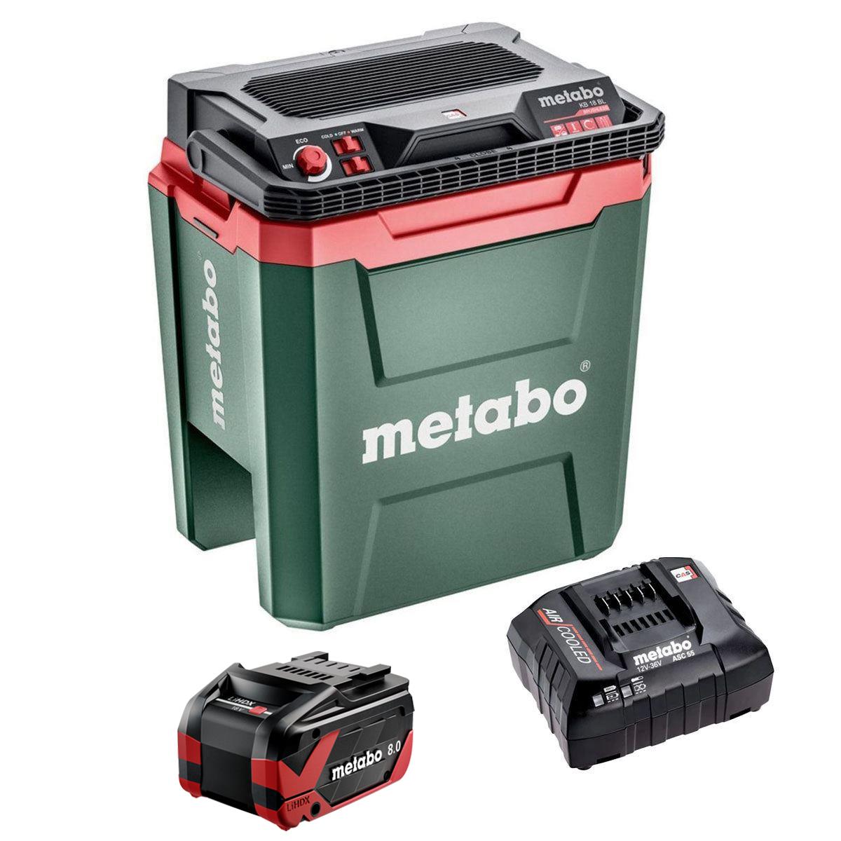 Metabo KB 18 BL 18V Brushless 24L Cooling Box with 1 x 8.0Ah Battery & Charger