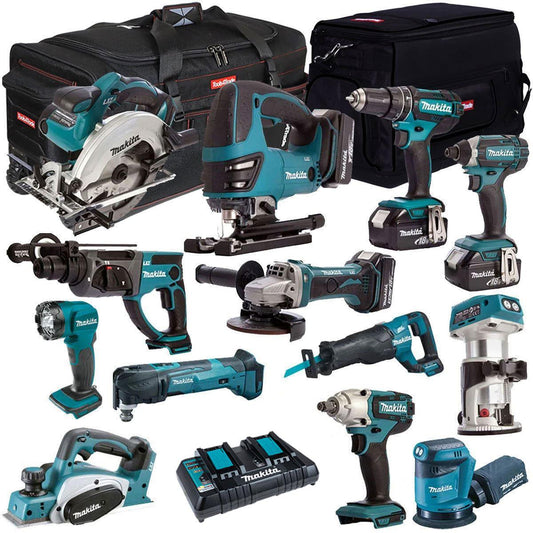 Makita 18V 13 Piece Cordless Kit with 3 x 5.0Ah Battery & Charger T4TKIT-254