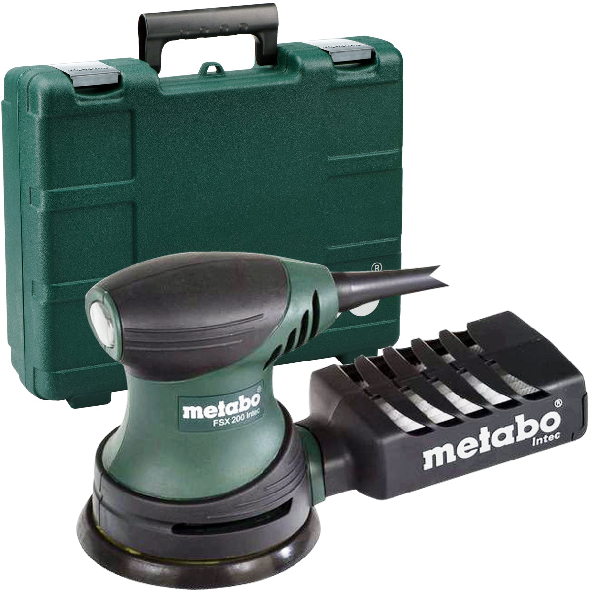 Metabo FSX 200 Intec 125mm Random Orbital Sander 240V with Plastic Carry Case 609225590