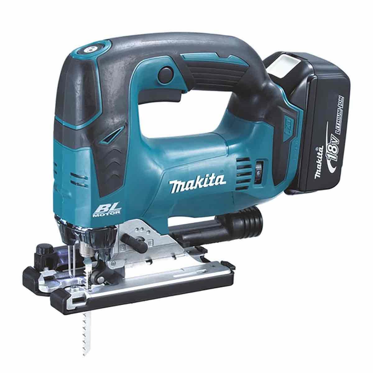 Makita DJV182RTJ 18V LXT Brushless Jigsaw Top Handle With 2 x 5.0Ah Batteries, Charger & Case