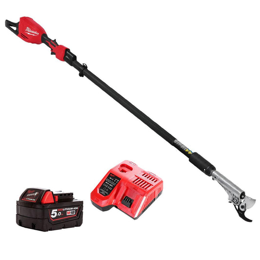 Milwaukee M18BLTS-0 18V Brushless Telescopic Pole Pruning Shear With 1 x 5.0Ah Battery & Charger