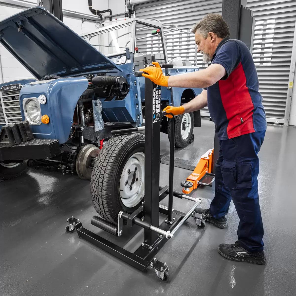 Sealey WD50QLS Viking Quick Lift Wheel Removal/Lifter Trolley 50kg Capacity