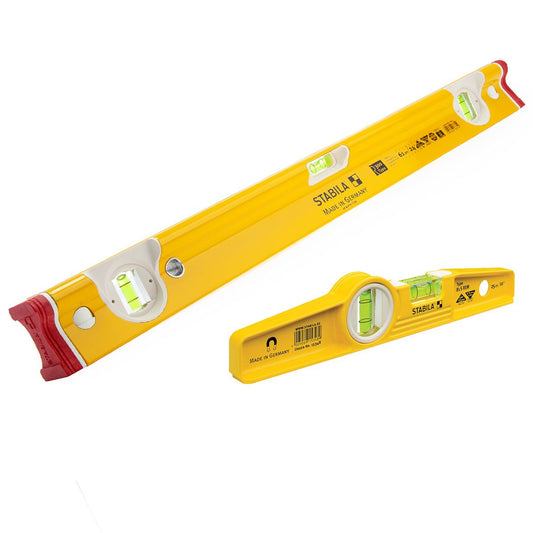 Stabila STB-R-60 610mm / 24" R-Type Spirit Level 3 Vial - 18371 With 25cm Magnetic Rare Earth Torpedo Level