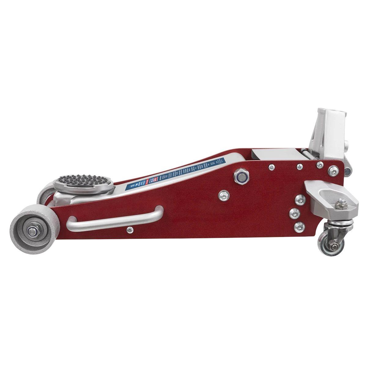 Sealey RJAS1500 Trolley Jack 1.5 Tonne Ton Aluminium Steel Rocket Lift Low Entry