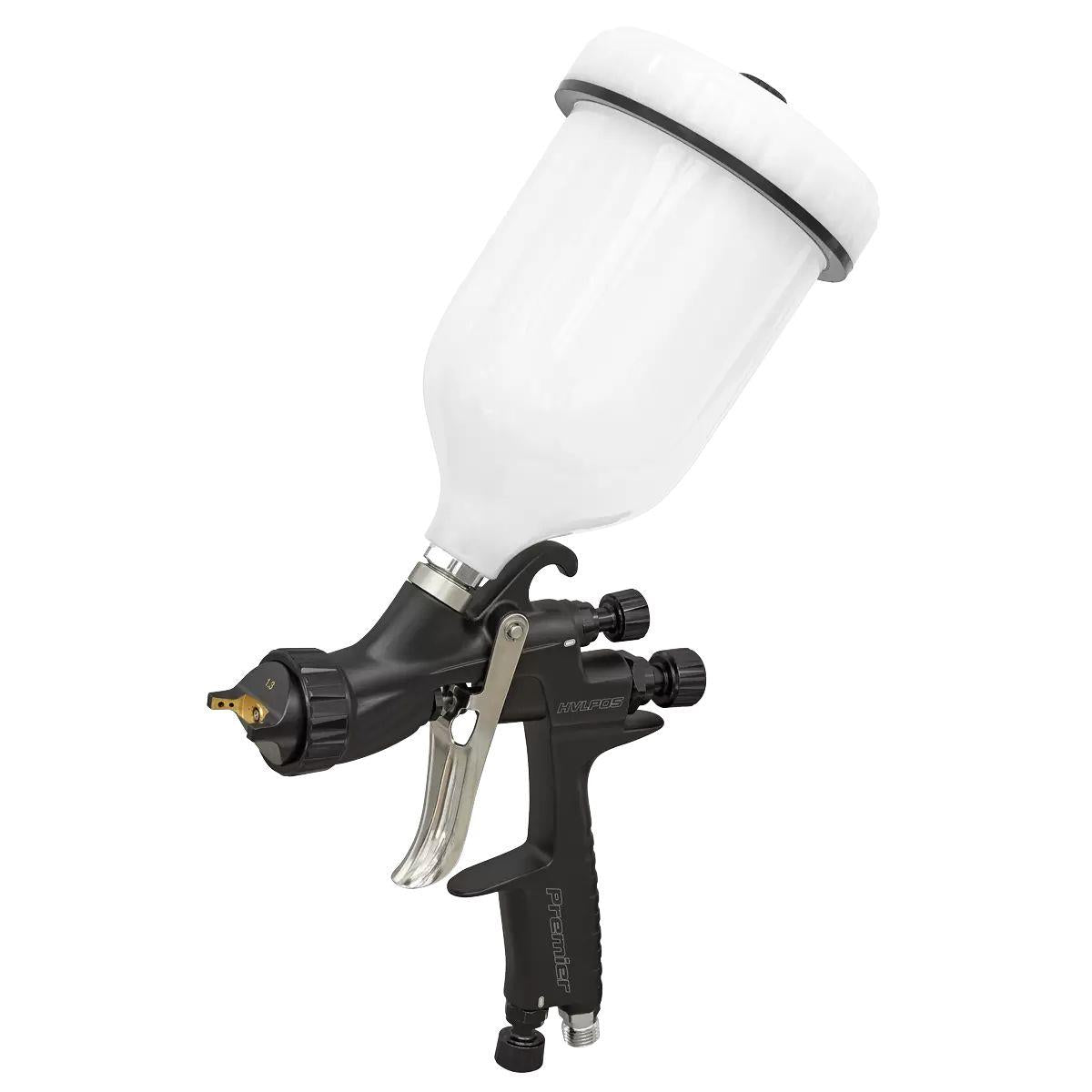 Sealey HVLP05 Premier Professional HVLP Gravity Feed Spray Gun 1.3mm Set-Up
