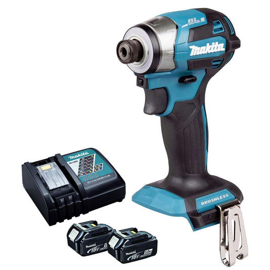 Makita DTD173Z 18V LXT Brushless Impact Driver With 2 x 5.0Ah Battery & Charger