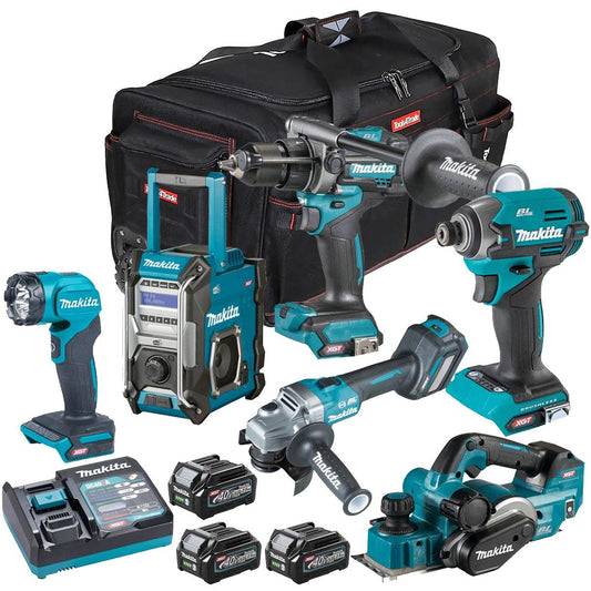 Makita 40V XGT 6 Piece Brushless Power Tool Kit with 3 x 2.5Ah Battery T4TKIT-16052