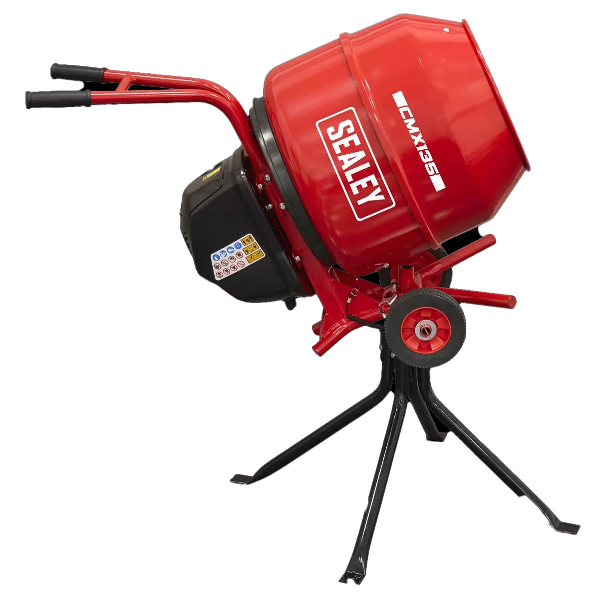 Sealey CMX135 135L Cement Mixer with Stand 230V/550W