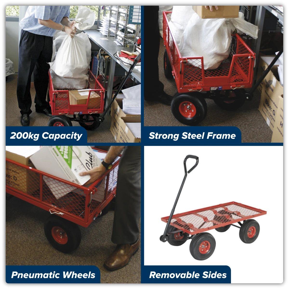 Sealey CST997 Platform Truck with Folding/Removable Sides 200kg Capacity