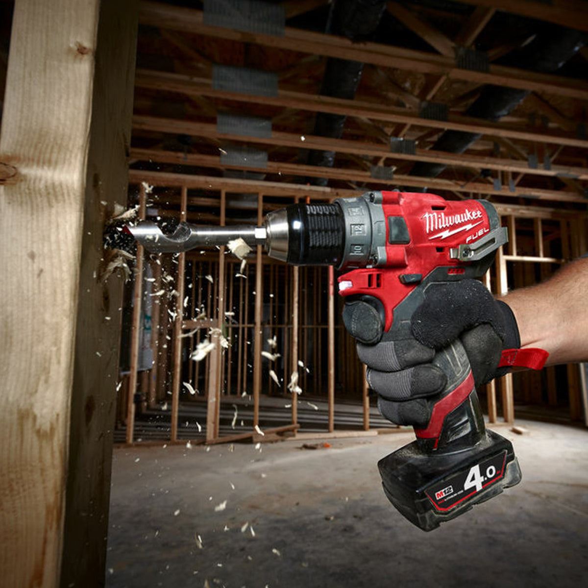 Milwaukee M12FPP2A2-602X 12V Fuel Brushless Combi Drill & Impact Driver with 2 x 6.0Ah Batteries Charger & Empty Tool Box (Without Inlay)