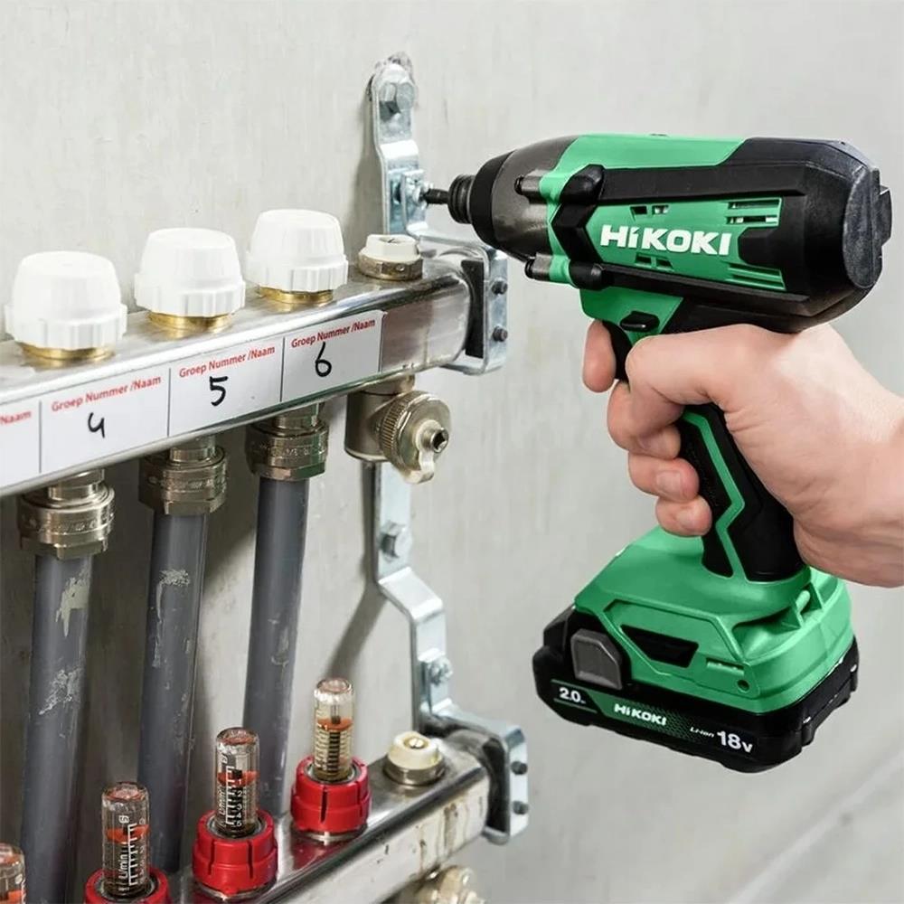 HiKOKI KC18DFXJAZ 18V Combi Drill & Impact Driver Twin Pack with 2 x 2.0Ah Batteries, Charger & Case
