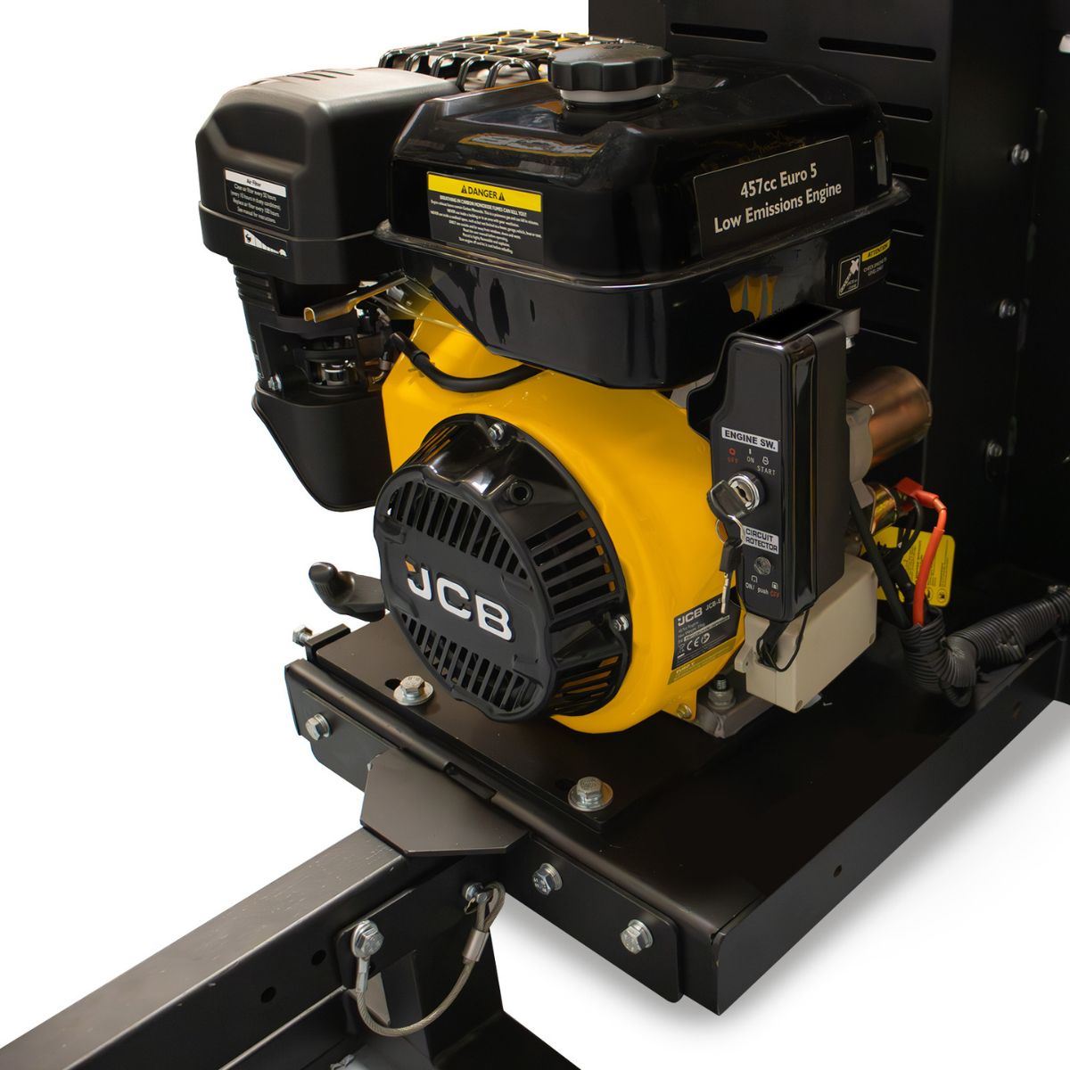 JCB CH150120PE 120mm Heavy-duty Petrol Wood Chipper 15hp 4-Stroke Electric Start