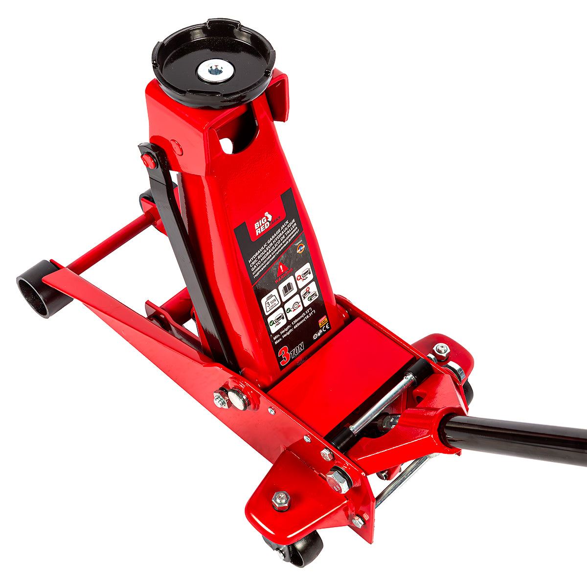 Big Red Torin 3-Ton Hydraulic Jack with Dual Pump Lifting Range 130-465 mm
