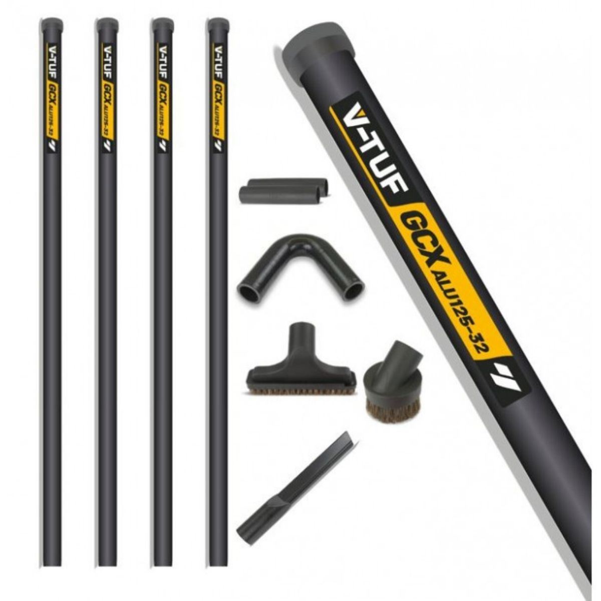 V-TUF GCX32-16 High Level Indoor & Gutter Cleaner Kit 5M Reach with 32mm Aluminium Poles