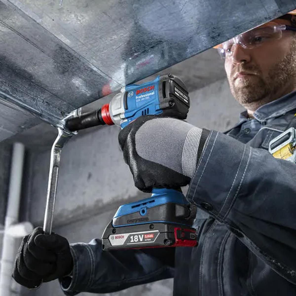 Bosch GDX 18V-285 18V Brushless Impact Driver/Wrench with 1 x 5.0Ah Battery & Charger