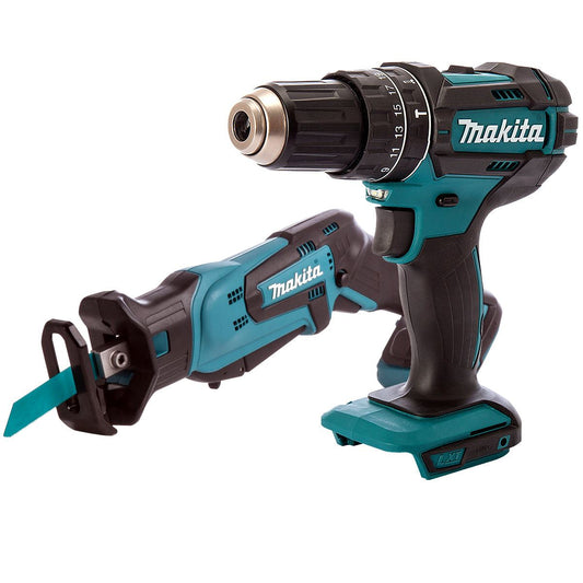 Makita 18V 2 Speed Combi Drill & Reciprocating Saw T4TKIT-462