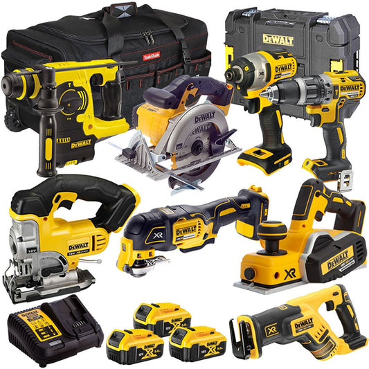 Dewalt 18V 8 Piece Power Tool Kit with 3 x 5.0Ah Battery & Charger T4TKIT-9761