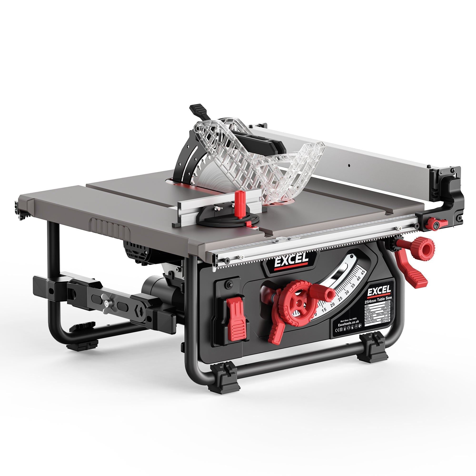 Excel 254mm Portable Table Saw 240V/1800W Item Condition Damaged Box