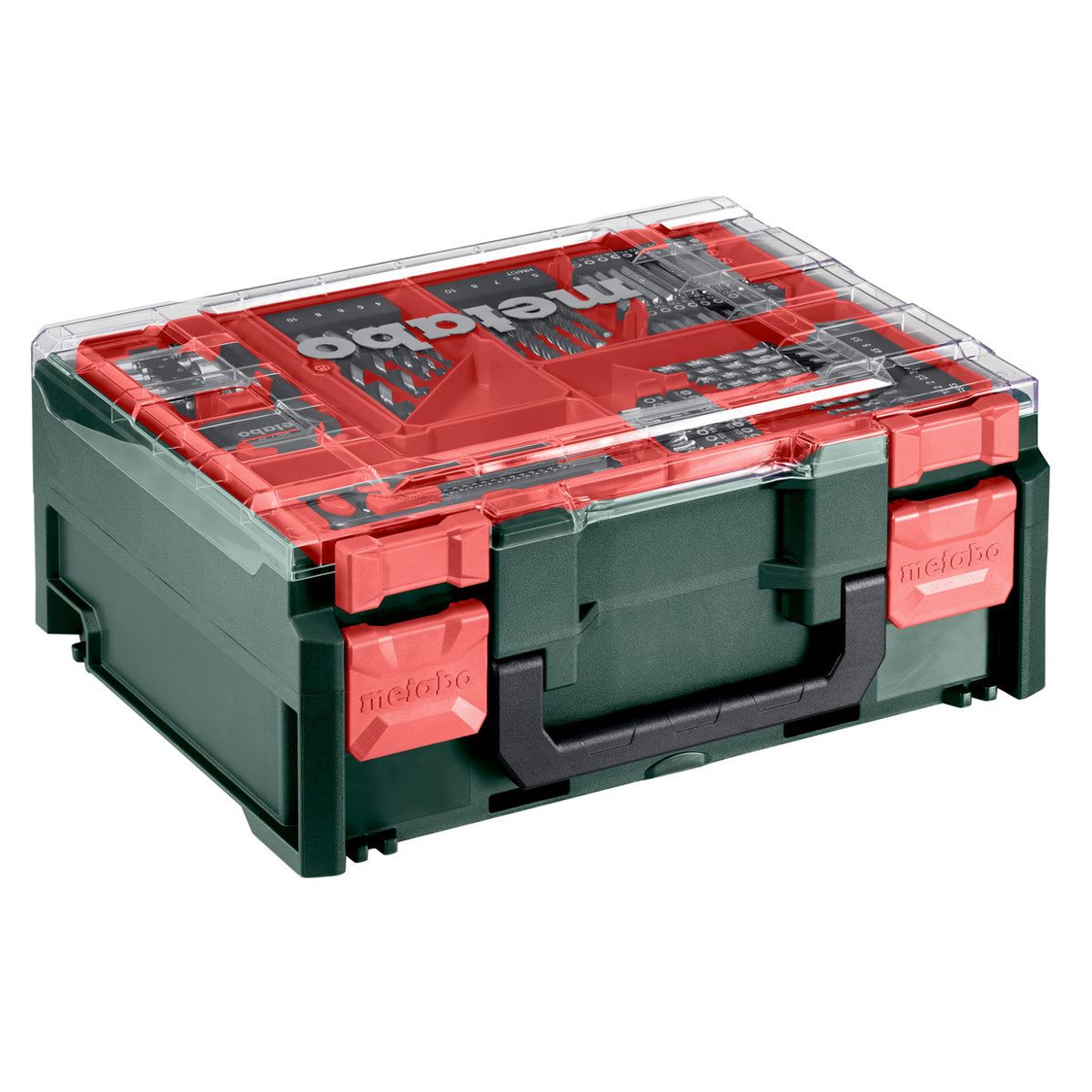 Metabo SB 18 L BL SET 18V Brushless Combi Drill with 2 x 2.0Ah Battery, Charger & 78 Piece Mobile Workshop Accessory Set in Case 613157710