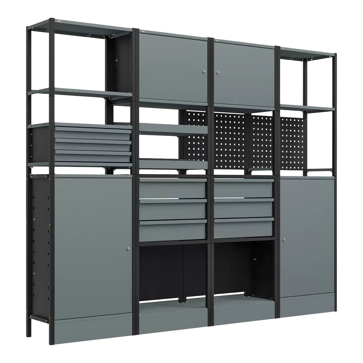 Sealey APMRSTACK2 Modular Racking System Combo 2.32m Durable and Versatile Storage Solution for Workshop